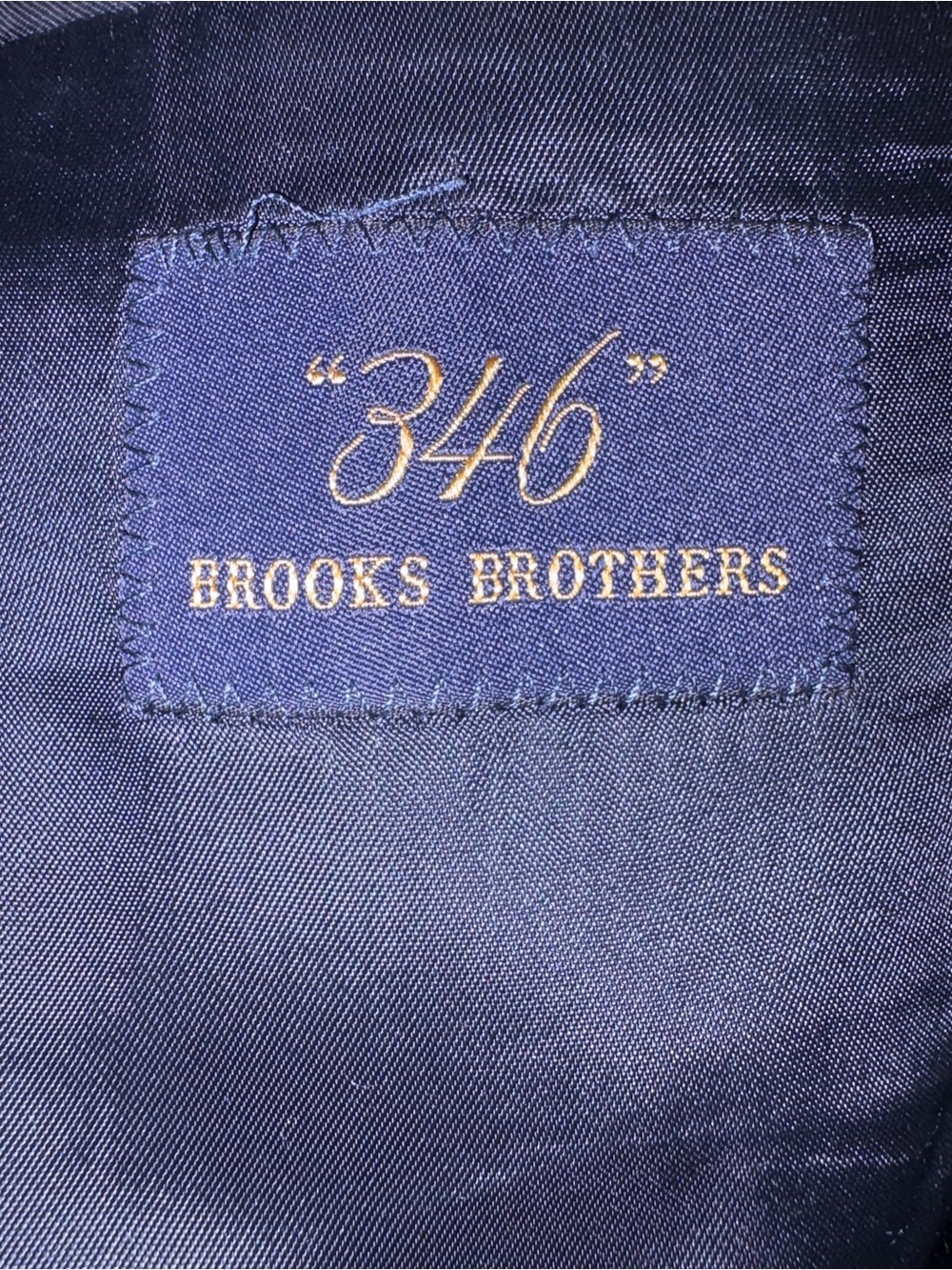 Brooks Brothers 100% Lambs Wool Blazer 43R Charcoal Blue Windowpane Plaid - Picture 5 of 7